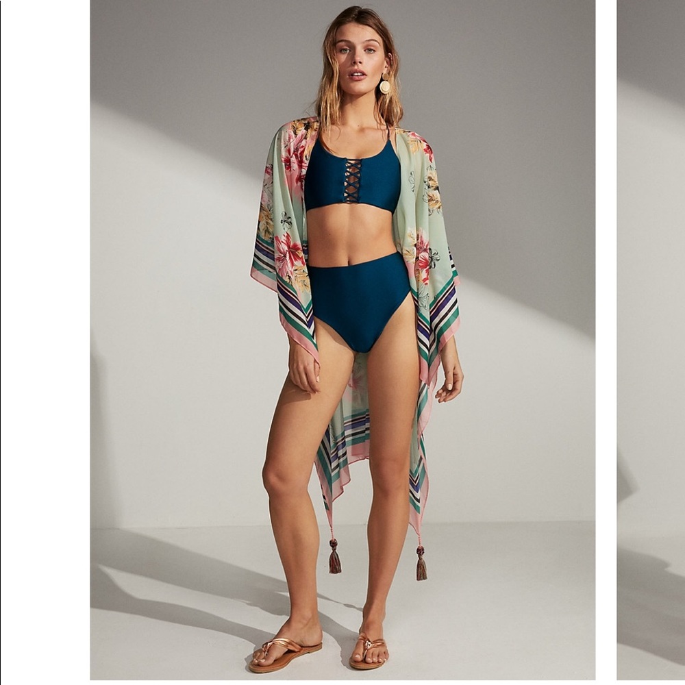 Express Shimmer Lattice Bikini Top/Bottom
